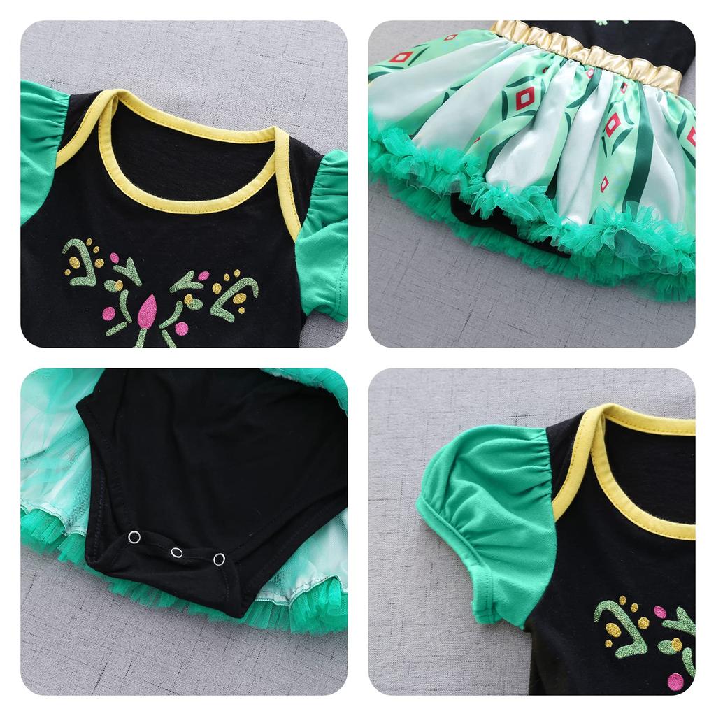 Princess Dress for Children and Cosplay Green Ribbon Original 90cm NT2229 [CREDIBLE] Babies, Costume, 3-Piece Set, (Princess Dress, Headband, Item)