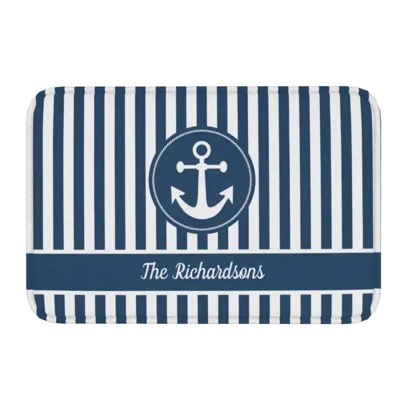 Custom Vintage Nautical Compass Doormat Non-Slip Entrance Kitchen Bath Mats Captain Anchor Boat Living Room Rug Carpet Footpad