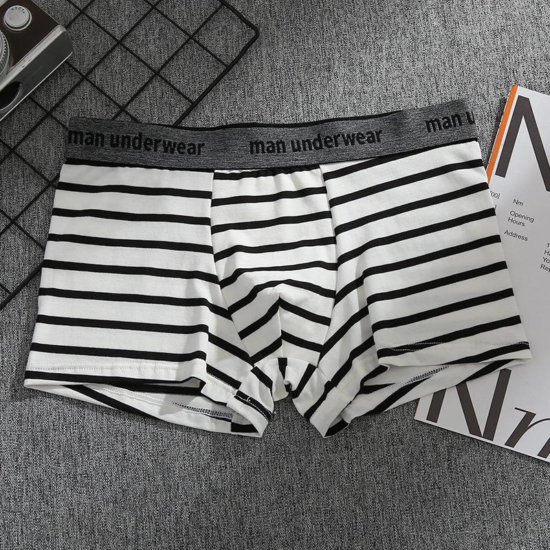 Men's Mid-Rise Pure Cotton Breathable Boxer Briefs - Youth Sports Trendy Style