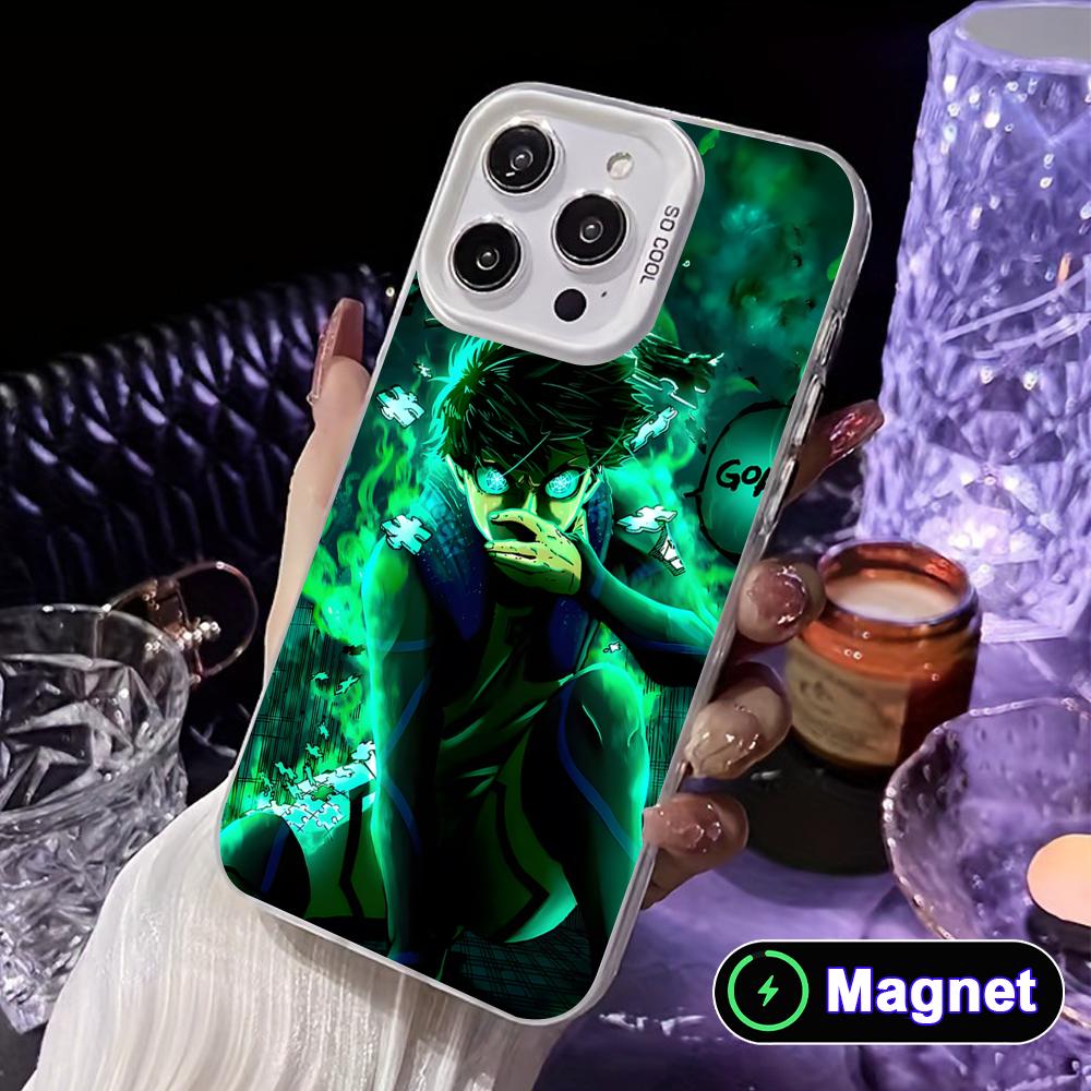

Blue Lock Isagi Yoichi White Translucent MagSafe Mobile Phone Case for iPhone 17 16 15 14 13 12 11 X XR XS Air Pro Max Plus iPhone 14 Pro Max