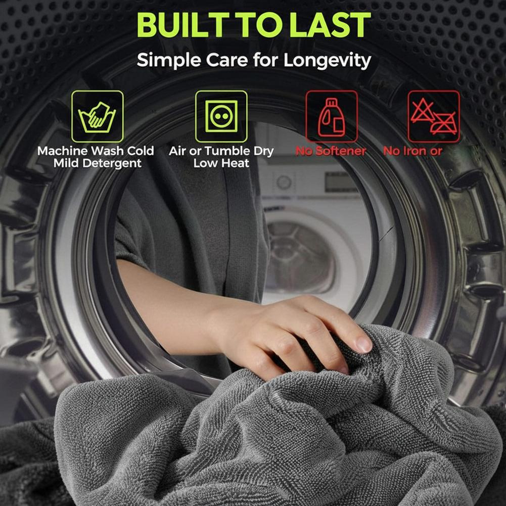 60X120Cm Oversized Car Towel High Absorbent Soft Scratch Free Cleaning Towel Heavy-Duty Thick Car Drying Cloth For Car Detailing