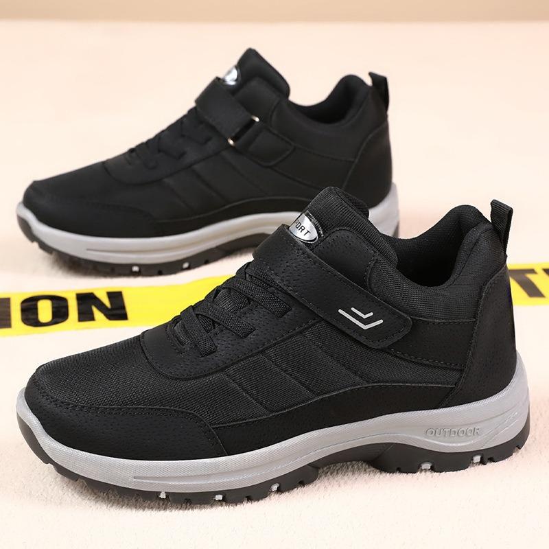 Practical Wear-resistant Workwear Shoes for Men's Autumn New Style Outdoor Leisure Elderly Velcro Trendy Walking Dad Shoes