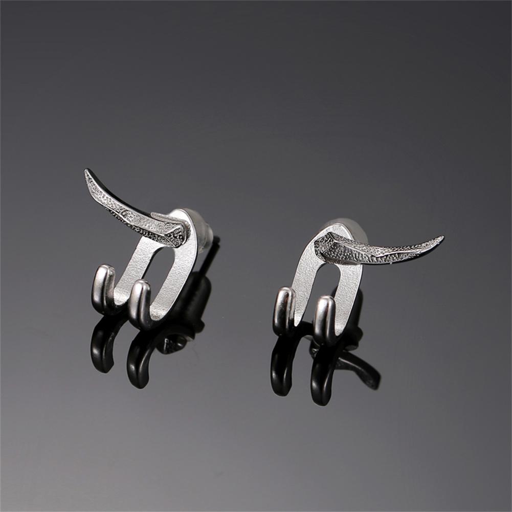 Luxury Punk Earring For Men Detachable Dual Purpose Stud Earring Prong Ear Fashion Mens Jewelry Pendant