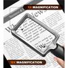 20 LED-upplyst förstoringsglas - 2X 8X Förstoringsglas Stort Handhållet Rektangulärt Design