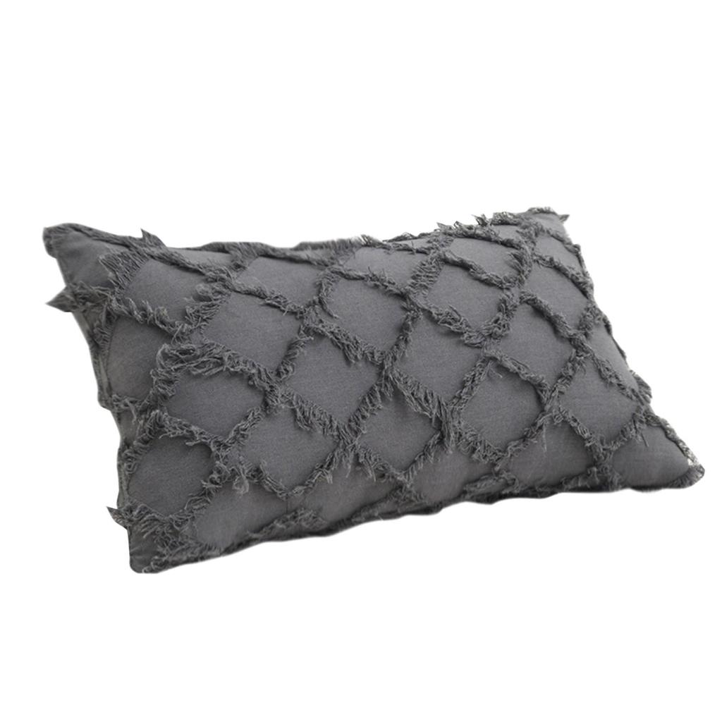 Living Room Bedroom Cotton And Linen Cut Flower Sofa Cushion