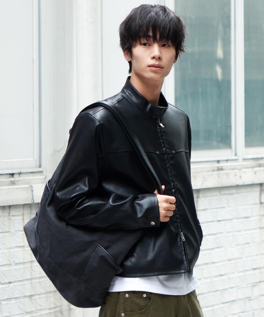OURDAYZ Nomad Crop Biker Leather Jacket [Black]