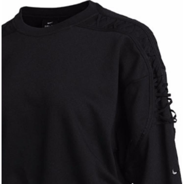 Nike Sweatshirts Women's Black Crew Neck Moderate Regular DA0449-010