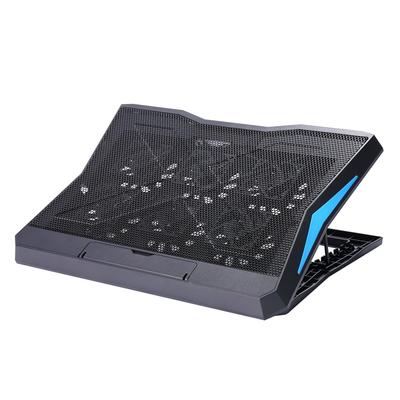 GMJ Chladicí ventilátor pro notebooky s 6 výškovým objemem vzduchu pro notebooky s velkým vzduchem a nízkou kovovou síťovinou, LED pásek kompatibilní s palcovými notebooky