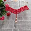 Lingeries Sexy G-String Women's Thongs Sexy Pearl Beaded Underwear for Women Low Waist T Shaped Crotchless Woman Lace Lingerie