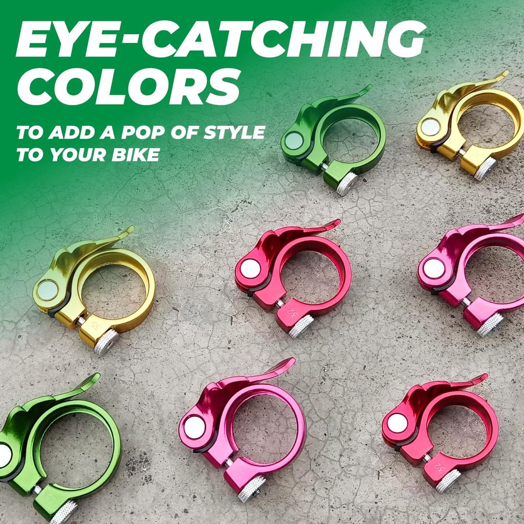 ONIPAX Bicycle Leaf Seatpost Quick Release Clamp Collar Aluminum Alloy 32mm/35mm