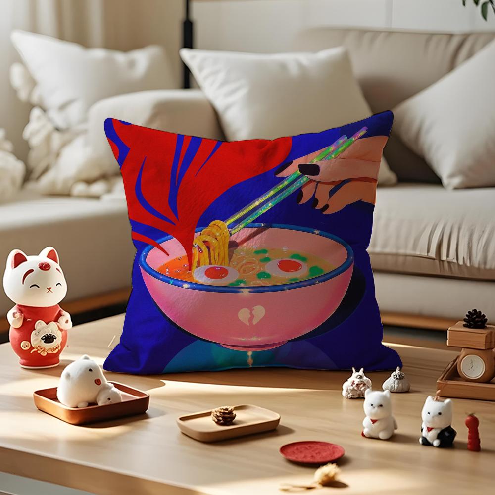 Neon Dream Cushion Cover Anti-dustmite Pillowcase Invisible Zipper Silky Short Plush Sofa Cushion Cover