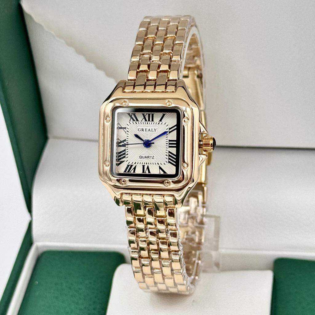 GREALY Retro Classic Waterproof Women's Square Quartz Watch