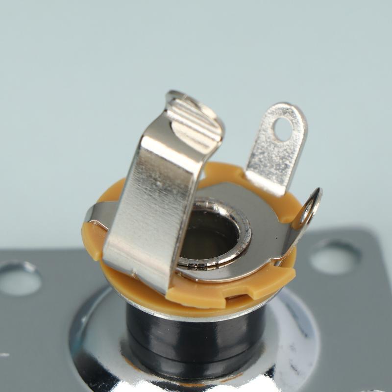 Electric Guitar Jack Output Plate Guitar Output Jack Plate Square Shape Metal Compact Guitar Jack Socket Plate Guitar