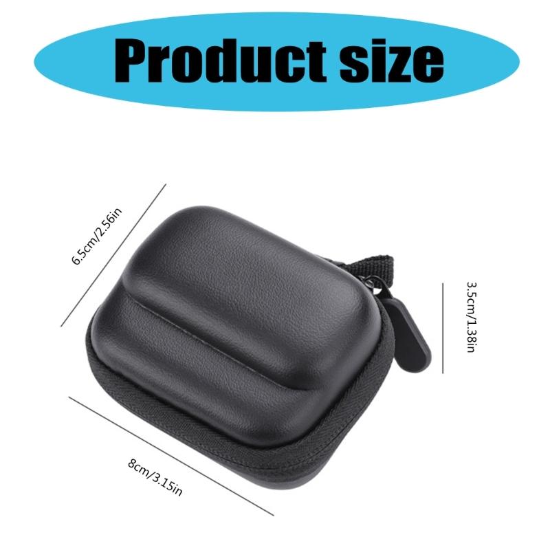 Lightweight Camera Case for 360 GO 3/GO 3S, Waterproof EVA Storage Bag With Secure Lens Slot (Black)