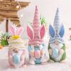 Easter Dwarf Faceless Doll Decorations Set Of Three Egg Holding Doll Decorations Desktop Decoration