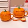 Taza Cerámica Forma Calabaza Temática Halloween Apta Lavavajillas Taza Para Café Bebida Caliente Decoración Hogar Oficina