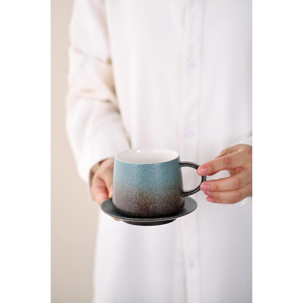 Exquisite High-End Ceramic Coffee Cup & Saucer Set for Home or Office - Light Luxury Mug for Afternoon Tea