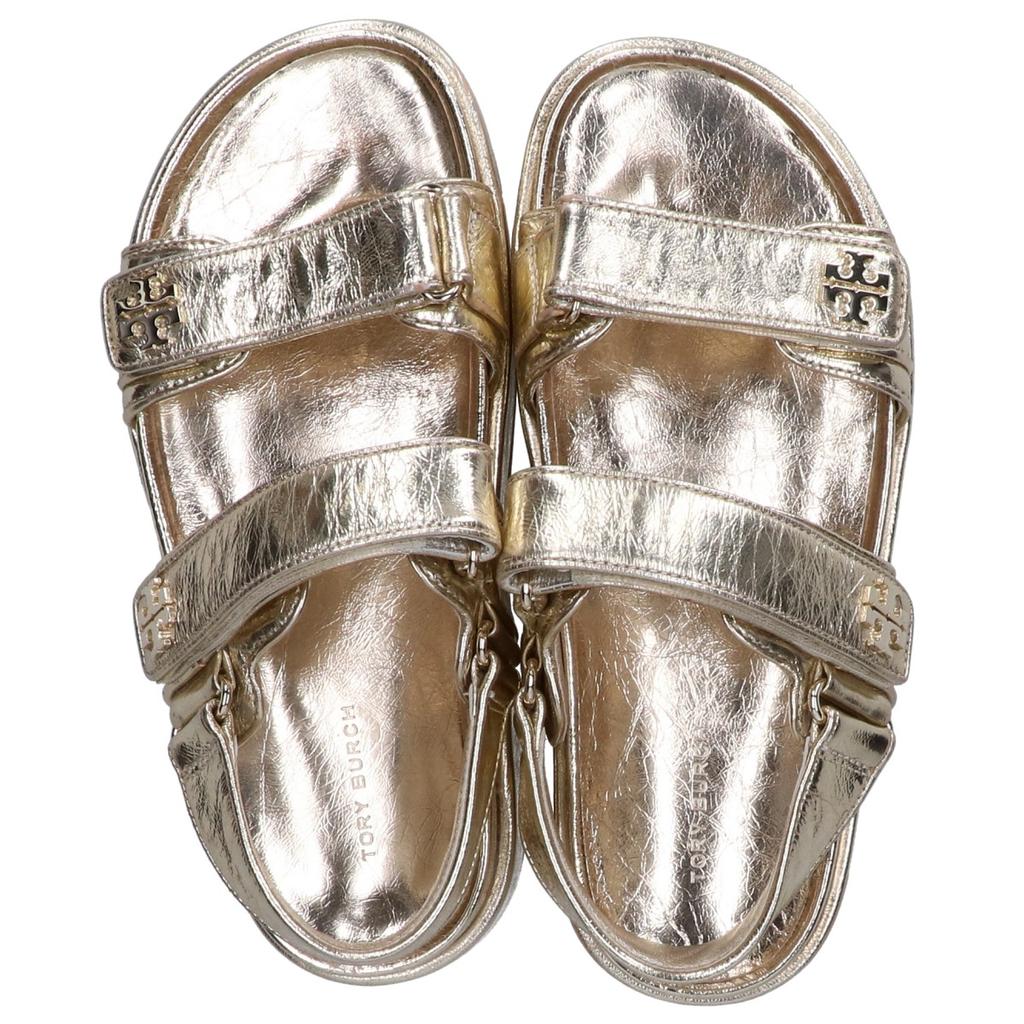 Tory Burch 158952 Kira Sport Sandals shoes 7 1/2 Spark GoldUsed