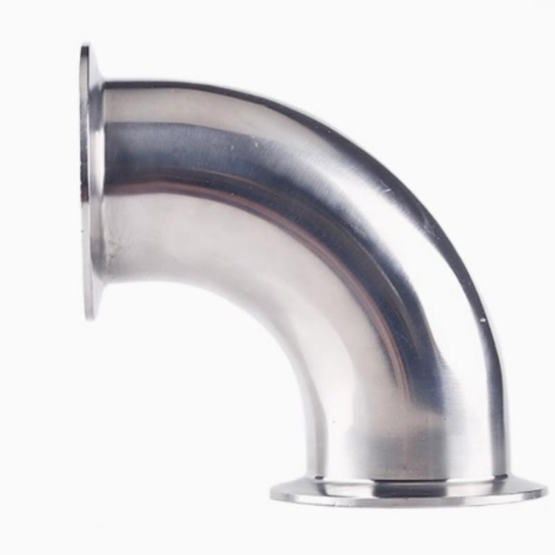 3/4" 1” 2” 3“ 19Mm-76Mm OD Sanitary Tri Clamp Ferrule 45/90/180 Degree Elbow Pipe Fitting Stainless Steel 304 Homebrew