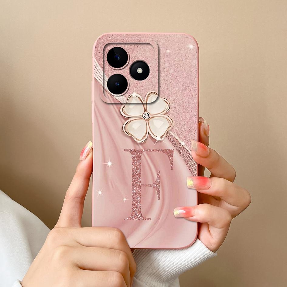 Für Realme C53 C25 C25S C25Y C30 C30S C31 C33 C35 C51 C61 C55 C65 C67 C75 4G 5G Handyhülle Kreatives Buchstabenmuster Weiches Silikongehäuse Für OPPO Capa