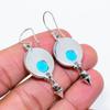 London Blue Topaz 925 Sterling Silver Earring V6825, Blue Earring, Round Earring, Valentin's Day Gift, Gift For Her, Birthday Gift, Handmade Jewelry,