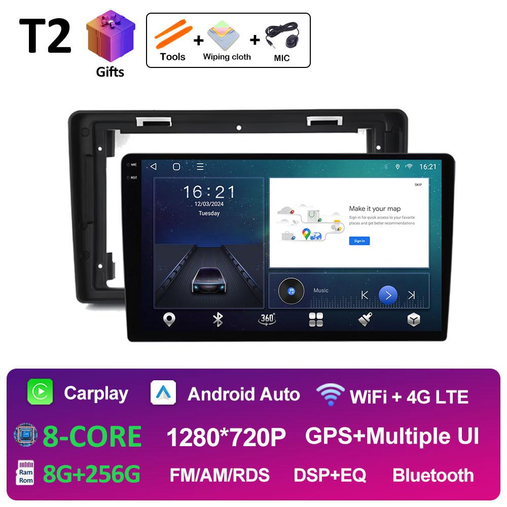 Smart Syetem GPS Navigarion For Citroen C2 C3 2001 2002 2003 2004 - 2010 Android 14 Wireless Carplay Cooling Fan Blurtooth WIFI