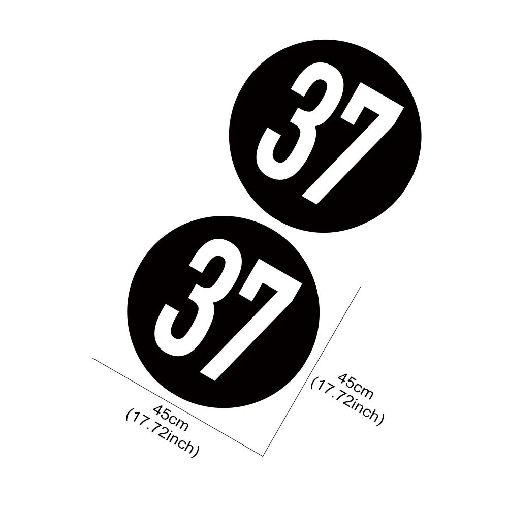 Car Door Side Number 37 Sticker Auto Decoration Vinyl Decal For MINI Cooper One Countryman F55 F56 F60 R55 R56 R60 Clubman R61