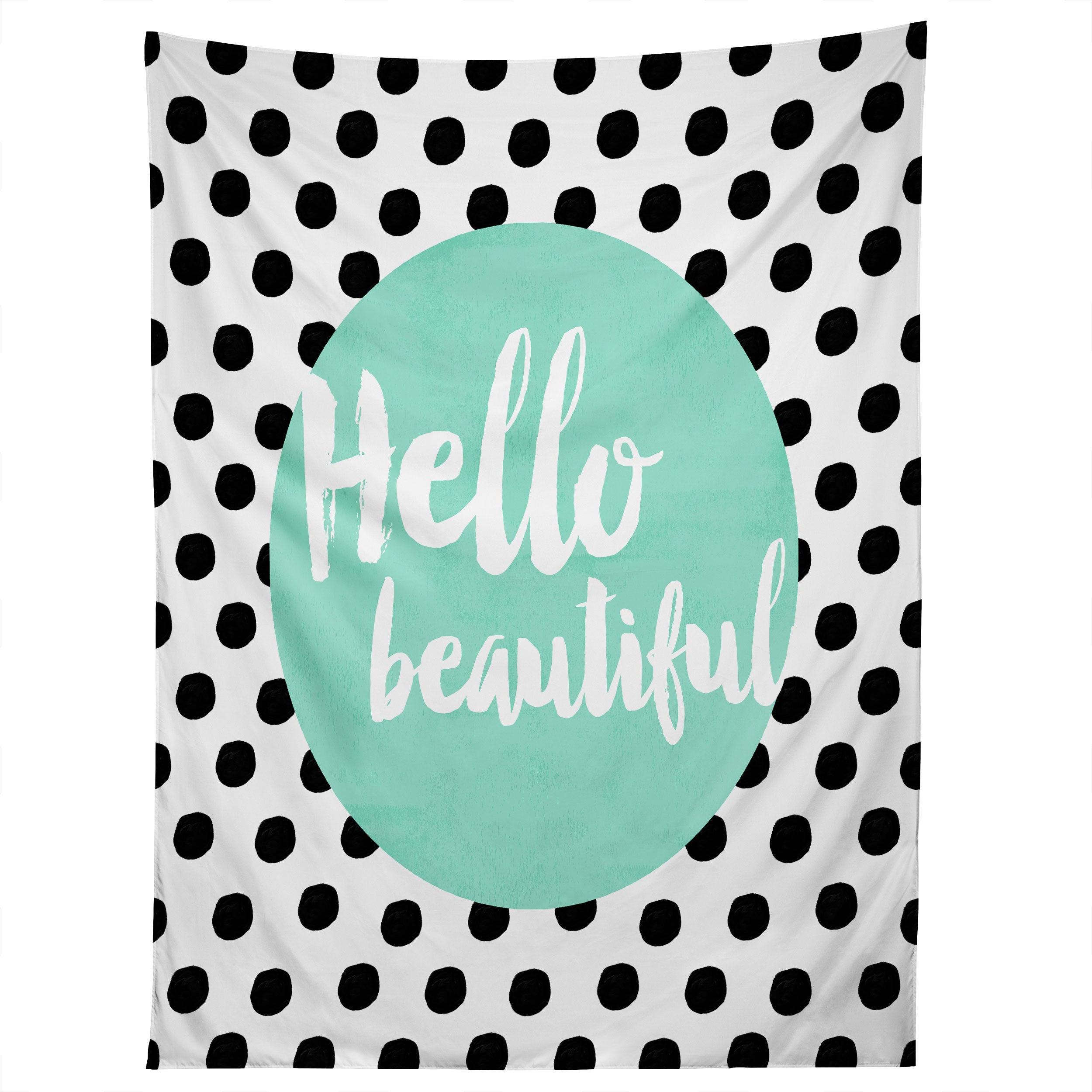 MINT HELLO BEAUTIFUL tapestry 75x100