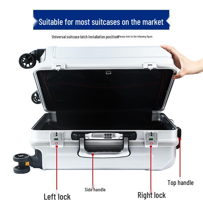 Suitcase Accessory Set: Buckle, Combo Lock, Handle & Leather Case B35 – Ideal for Travel & Daily Use.