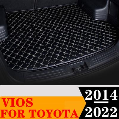 Sinjayer Car Trunk Mat Waterproof AUTO Tail Boot Carpets Flat Side Cargo Carpet Pad Liner Fit For Toyota VIOS 2014 2015