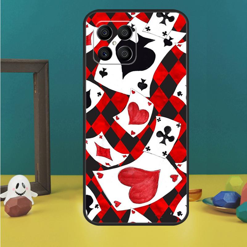 Poker Playing Card Case For Honor X9c X8a X8b X9b X9a X8 X9 50 70 90 Lite Honor 200 Pro Magic 5 6 7 Lire Cover
