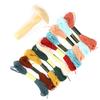 Wooden Darning Supplies Kit Mushroom Patching Threads Tool for DIY Sewing Home Travel Handicraft