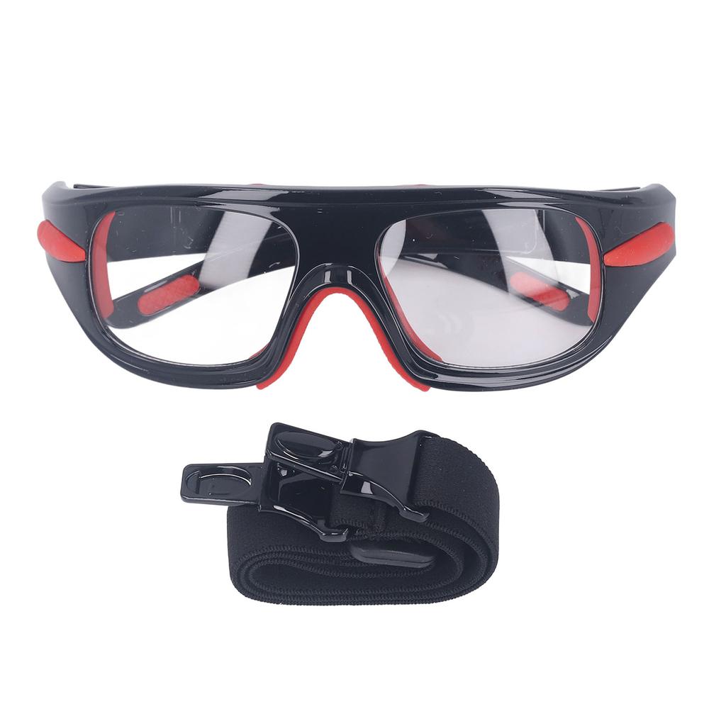 Basketball Sports Glasses Black PC Anti Collision Lightweight Myopic Frame with Lanyard Glasses Case Football Goggles