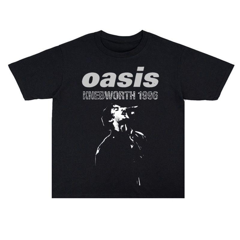 

Oasis Rock Band s Oversized High-street Streetwear Loose Hip-hop Rock T-shirt with Print 4XL