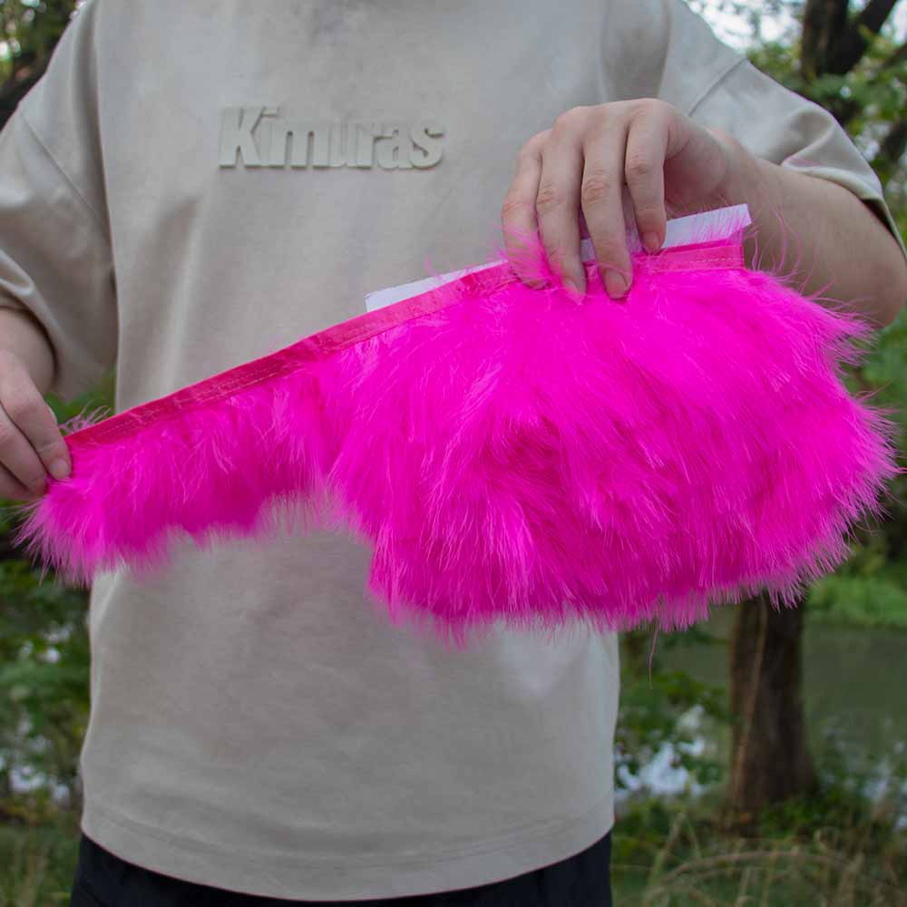 1M Weiche Truthahnfedern Besatz Fransen 8-10cm Weiß Marabu Feder für DIY Nähen Kleidung Bänder Hochzeitsfeier Kleid Dekoration