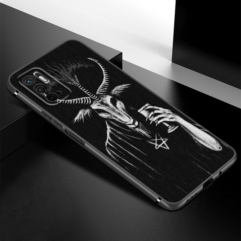 Demonisk Satanisk Skummel Hodeskalle Telefondeksel For Xiaomi Redmi Note 7 8 9 10 Lite 11 11E 11T 12 Pro 11S 4G 10T 5G 8T 9S 10S Svart Deksel