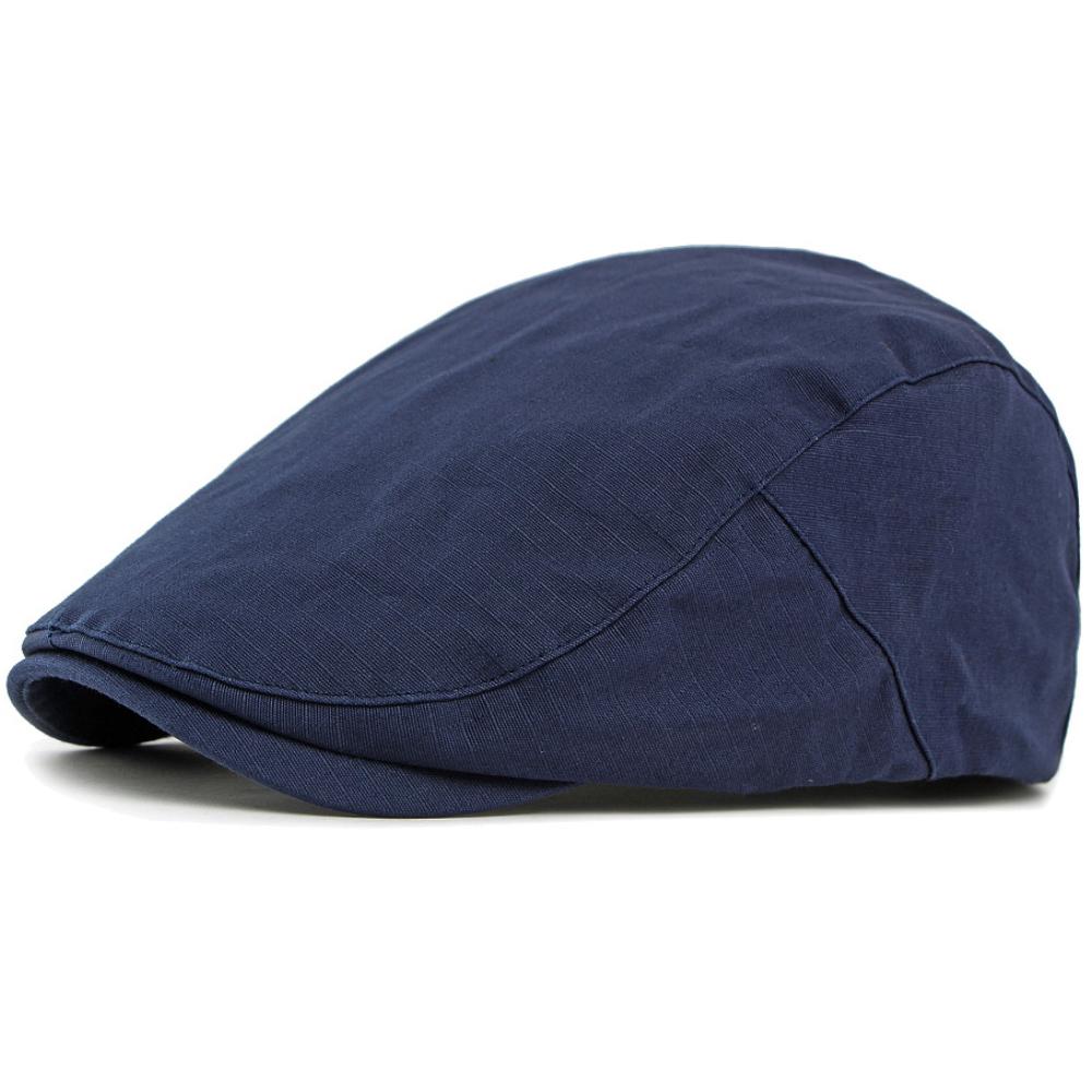 

HT4871 Beret Cap Women 2025 New Spring Autumn Hat Solid Artist Painter Beret Hat Male Female Ivy Flat Cap Adjustable Mens Berets 55-59cm Adjustable темно-синього кольору