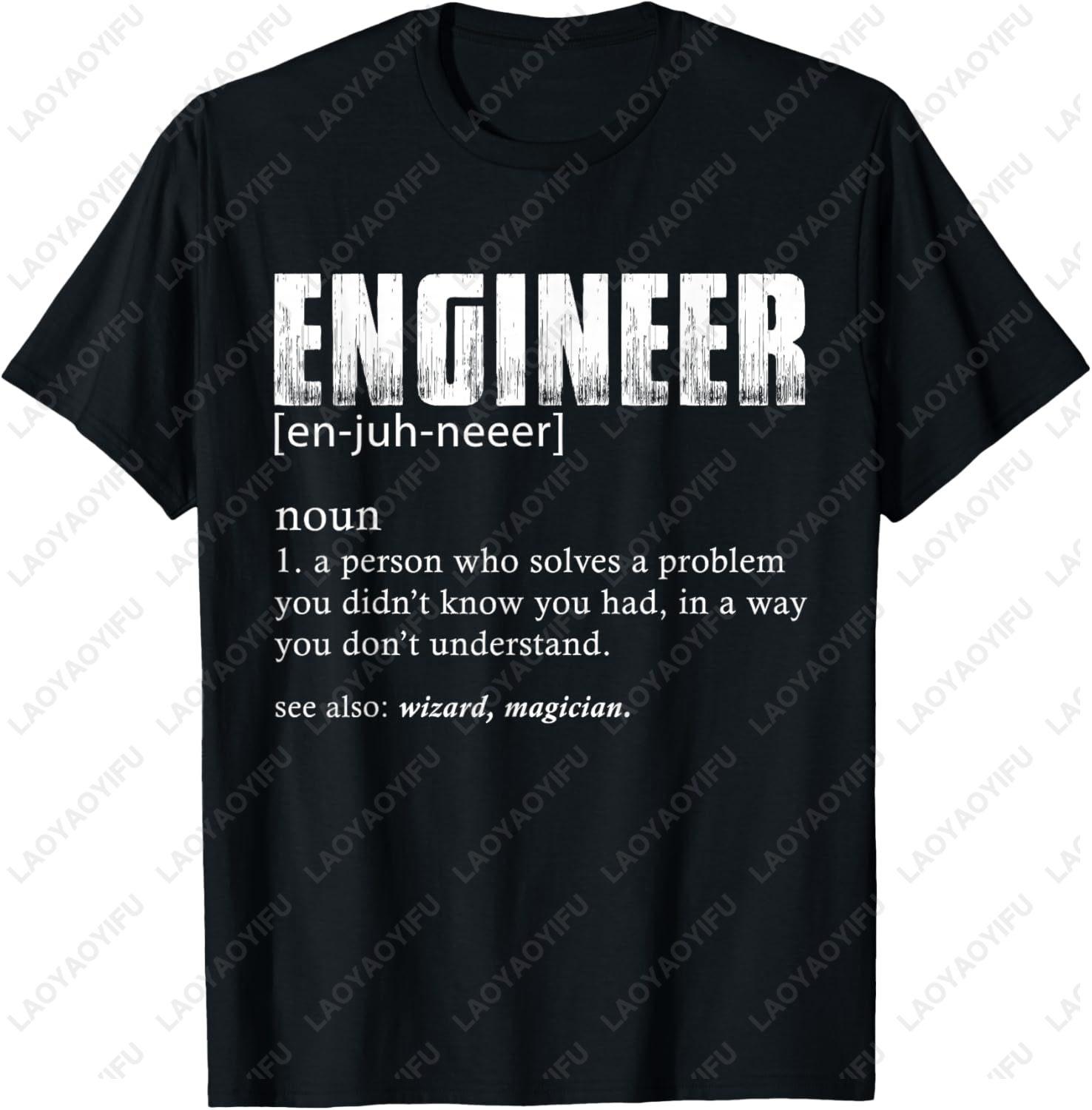 

Engineer Definition T Shirt Funny Engineering T-Shirt Casual Fashion Loose Harajuku Comfort Breathe Man Tshirt Humor Joke Tee... S разноцветный