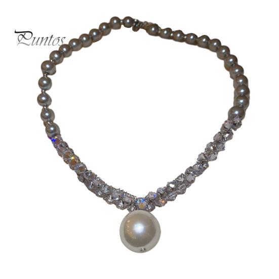 

Ожерелье из искусственного жемчуга для женщин, чокер из искусственного жемчуга и страз, бисер, украшения для подружек невесты для чаепития, свадебного украшения серебряный