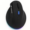 Ergonomische Rechtshänder-Maus - 2,4G+BT - BLUESTORK - Blauer Knopf 4800 DPI - Schwarz