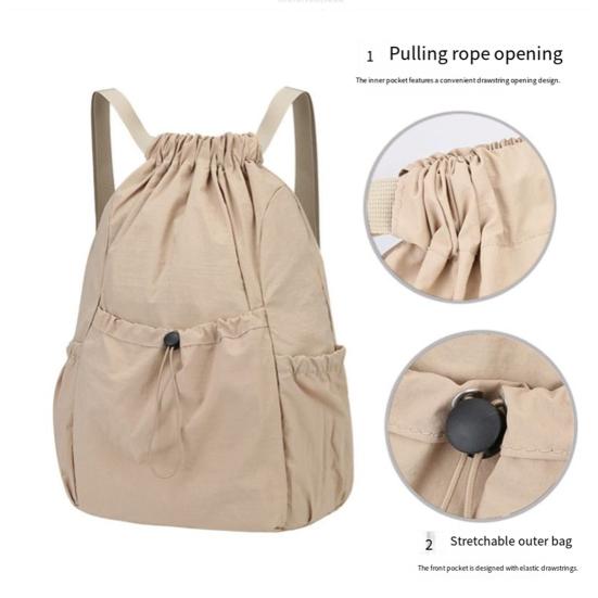 Kordelzug Turnbeutel Faltbare Sporttasche mit Verstellbaren Schultergurten Wasserdicht Schwimmen