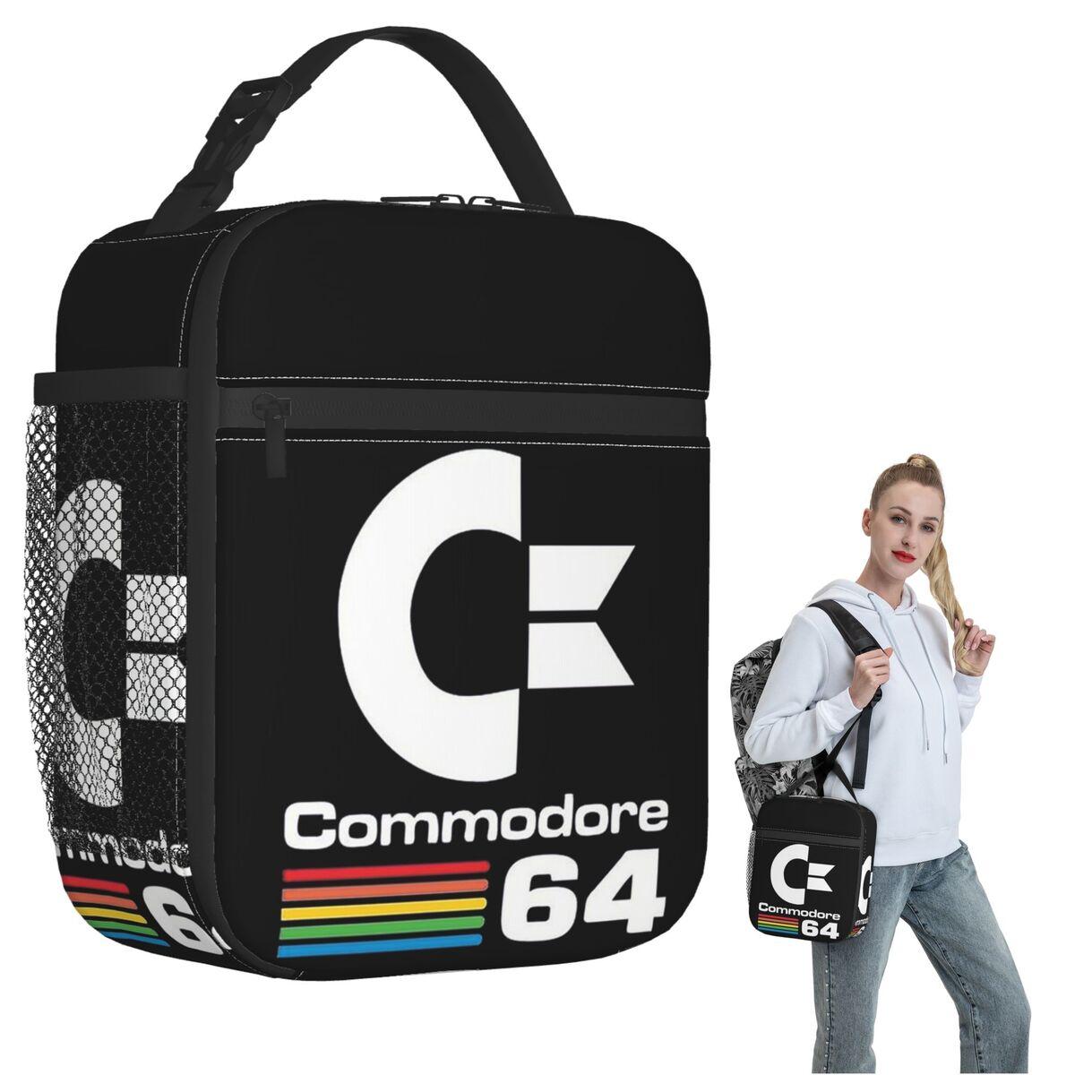 Commodore 64 Insulated Lunch Bag for Women Kids Portable Food Boxes Thermal Lunch Box Tote One Size