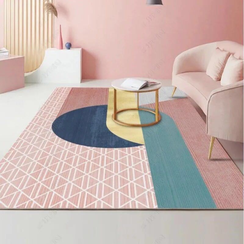 Nordic Luxury Style Living Room Carpets Area Rugs Bedroom Bedside Rug Home Decoration Parlor Carpet Modern Non-slip Floor Mat