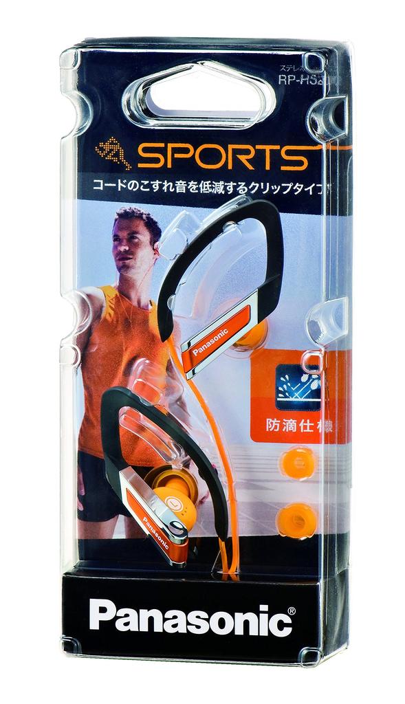 Panasonic Clip Headphones, Orange, RP-HS200-D