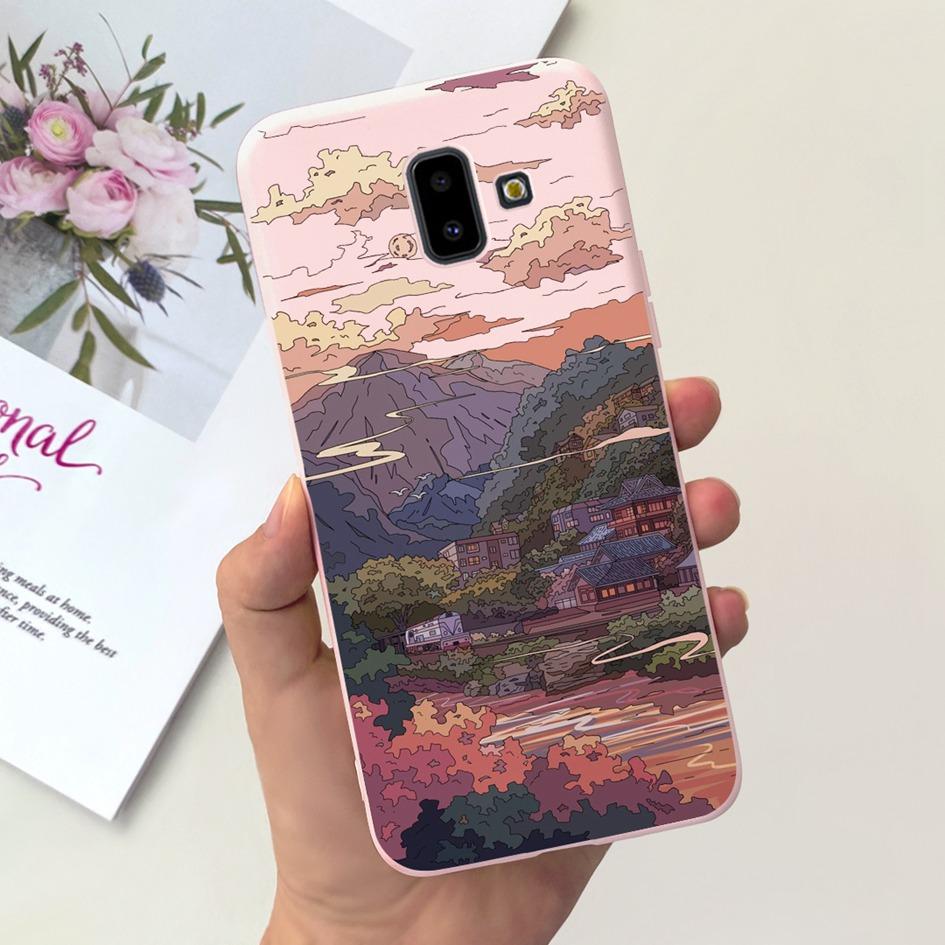 For Samsung Galaxy J4 J6 Plus 2018 Case Popular Flower Soft Silicone Phone Back Cover For Samsung J6Plus J4Plus J610F J415F Capa