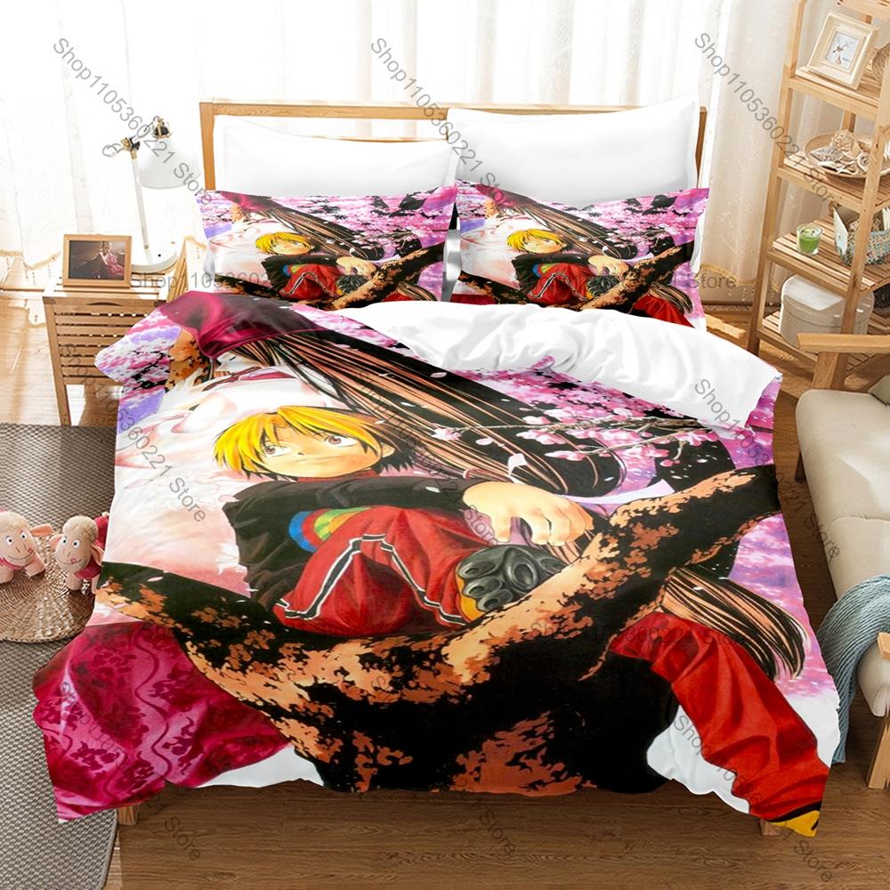 Classic Board Game Anime Hikaru No Go 3PCS Bedding Duvet Cover + 2 Pillowcases Go Player Fan Quilt Set Classic Board Game