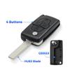 S For Peugeot 1007 For Citroen C8 4 Buttons Remote Flip Folding Car Key Shell Case Fob Va2 Hu82 Blade Ce0523 Ce0536