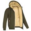 Men's Lambskin Hooded Sweatshirt, 2026 Fall/Winter, Trendy Solid Color, Plus Velvet, Thickened Jacket