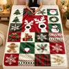 Christmas Theme Flannel Blanket, Warm Soft Throw Blanket, Xmas Holiday Home Gift