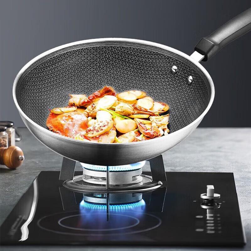 Supor 30cm Honeycomb Stainless Steel Wok